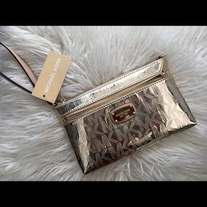 Gold Michael Kors wristlet